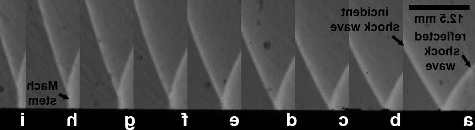 Shock wave reflection from a solid surface